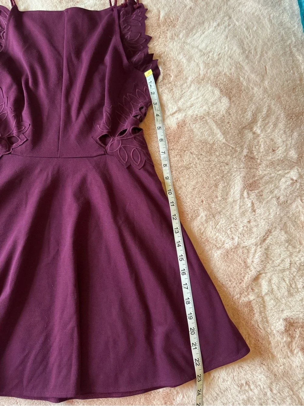 Free People Like a Dream Dress Babydoll Cutout Mini Flare Skirt Size Medium